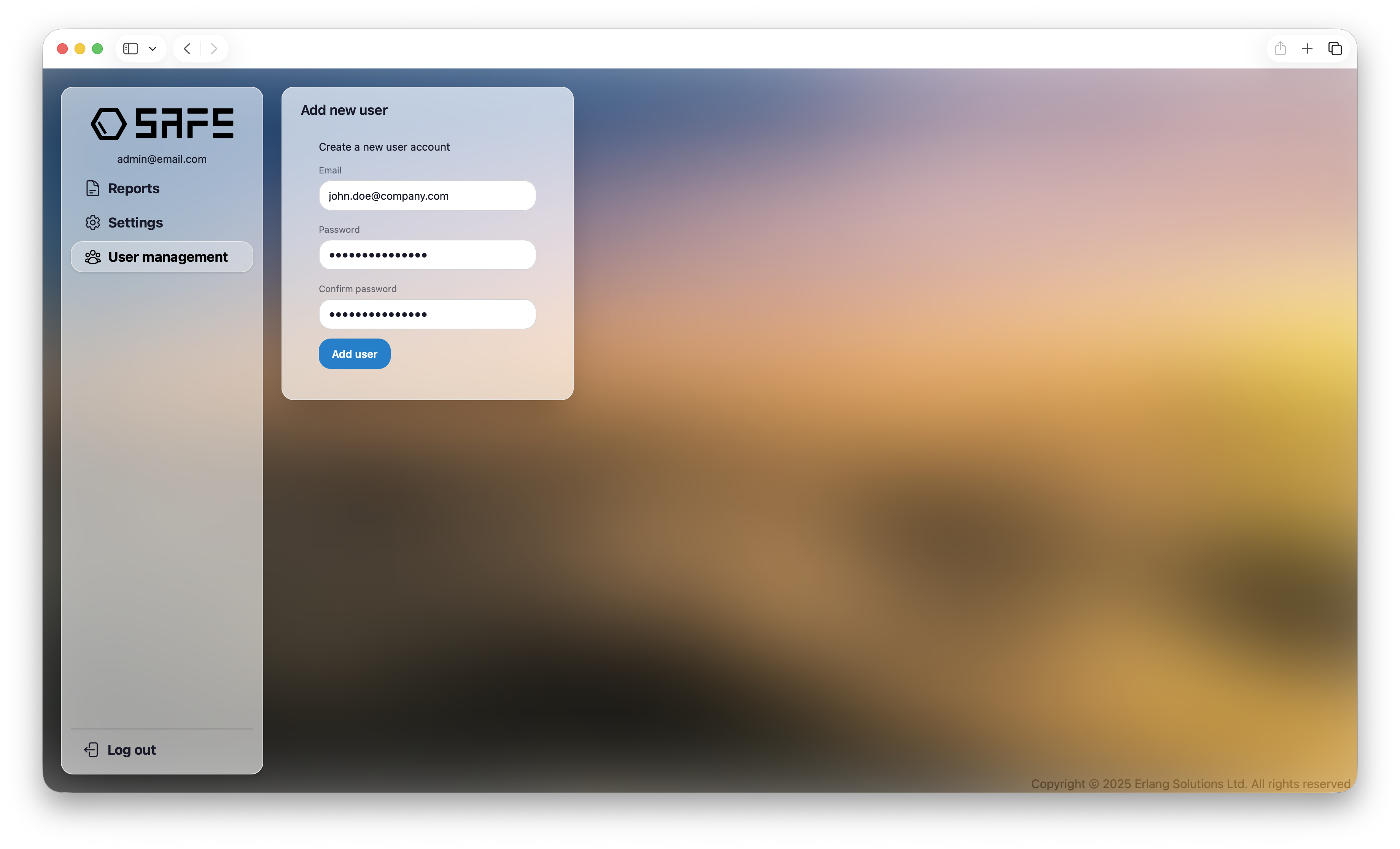 User Management Menu